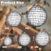 image29 Pcs Hanging Mirror Disco Ball Glass Disco Balls DILIBRA Mini Reflective Disco Ball Ornament Silver Disco Balls Decoration for Christmas Tree Cake Holiday Festive Party Decor