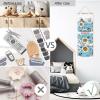 image3 Pack Wall Hanging Storage Bag Tropical Over The Door Closet Hanging Organizer with 3 Pockets Waterproof Linen Fabric Hanging Pocket for Dorm Living Room Home DecorBananaLeafFlowerBananaleafflower