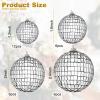 image30 Pcs Hanging Mirror Disco Ball DILIBRA Reflective Glass Disco Balls Christmas Tree Ornaments Mini Silver Disco Ball Party Supplies for Halloween Festive Holiday Cake Decoration