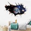 image3D Broken Cosmic Galaxy Wall Decals Magic Milky Way Outer Space Planet Wall Stickers Creative Stars and Solar System Wallpaper for Kids Boys Floor Ceiling Living Room Bedroom Home DecorBlack Hole