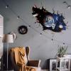 image3D Broken Cosmic Galaxy Wall Decals Magic Milky Way Outer Space Planet Wall Stickers Creative Stars and Solar System Wallpaper for Kids Boys Floor Ceiling Living Room Bedroom Home DecorBlack Hole