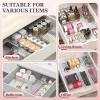 imageDILIBRA 16 Pcs Clear Extendable Drawer Organizer Adjustable Drawer Storage 3Size Desk Drawer Organizer Plastic NonSlip Storage Bins for Makeup Cosmetic Jewelries Utensils Stationery Dressers3Pcs Large  5Pcs Medium  8Pcs Small