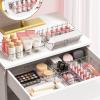 imageDILIBRA 16 Pcs Clear Extendable Drawer Organizer Adjustable Drawer Storage 3Size Desk Drawer Organizer Plastic NonSlip Storage Bins for Makeup Cosmetic Jewelries Utensils Stationery Dressers3Pcs Large  5Pcs Medium  8Pcs Small