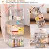 imageDILIBRA 2 Packs Plastic Stackable Storage Organizer Bins with Pull Out Drawer Large Clear Acrylic Storage Drawers Container Boxes for Fridge Pantry Shelf Clost Refrigerator Organization and Storage3