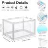 imageDILIBRA 2 Packs Plastic Stackable Storage Organizer Bins with Pull Out Drawer Large Clear Acrylic Storage Drawers Container Boxes for Fridge Pantry Shelf Clost Refrigerator Organization and Storage3