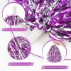 imageDILIBRA 24 Pcs Metallic Cheerleading Pom Poms for Kids Cheerleaders Cheer Pom Poms with Baton Handle Cheering Squad Hand Flower for Adults Team Spirit Sports Game Dancing PartyRose Red and Sliver