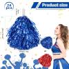 imageDILIBRA 24 Pcs Metallic Cheerleading Pom Poms for Kids Cheerleaders Cheer Pom Poms with Baton Handle Cheering Squad Hand Flower for Adults Team Spirit Sports Game Dancing PartyMulticolor