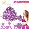 imageDILIBRA 24 Pcs Metallic Cheerleading Pom Poms for Kids Cheerleaders Cheer Pom Poms with Baton Handle Cheering Squad Hand Flower for Adults Team Spirit Sports Game Dancing PartyRose Red and Sliver