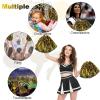 imageDILIBRA 24 Pcs Metallic Cheerleading Pom Poms for Kids Cheerleaders Cheer Pom Poms with Baton Handle Cheering Squad Hand Flower for Adults Team Spirit Sports Game Dancing PartyGold and Black