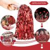 imageDILIBRA 24 Pcs Metallic Cheerleading Pom Poms for Kids Cheerleaders Cheer Pom Poms with Baton Handle Cheering Squad Hand Flower for Adults Team Spirit Sports Game Dancing PartyRed