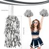 imageDILIBRA 24 Pcs Metallic Cheerleading Pom Poms for Kids Cheerleaders Cheer Pom Poms with Baton Handle Cheering Squad Hand Flower for Adults Team Spirit Sports Game Dancing PartySliver