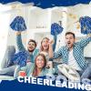 imageDILIBRA 24 Pcs Metallic Cheerleading Pom Poms for Kids Cheerleaders Cheer Pom Poms with Baton Handle Cheering Squad Hand Flower for Adults Team Spirit Sports Game Dancing PartyBlue and Sliver