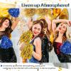 imageDILIBRA 24 Pcs Metallic Cheerleading Pom Poms for Kids Cheerleaders Cheer Pom Poms with Baton Handle Cheering Squad Hand Flower for Adults Team Spirit Sports Game Dancing PartyBlueGold