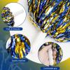 imageDILIBRA 24 Pcs Metallic Cheerleading Pom Poms for Kids Cheerleaders Cheer Pom Poms with Baton Handle Cheering Squad Hand Flower for Adults Team Spirit Sports Game Dancing PartyGold and Blue