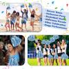 imageDILIBRA 24 Pcs Metallic Cheerleading Pom Poms for Kids Cheerleaders Cheer Pom Poms with Baton Handle Cheering Squad Hand Flower for Adults Team Spirit Sports Game Dancing PartyBlue and White