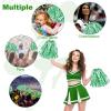 imageDILIBRA 24 Pcs Metallic Cheerleading Pom Poms for Kids Cheerleaders Cheer Pom Poms with Baton Handle Cheering Squad Hand Flower for Adults Team Spirit Sports Game Dancing PartyGreen and White