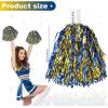 imageDILIBRA 24 Pcs Metallic Cheerleading Pom Poms for Kids Cheerleaders Cheer Pom Poms with Baton Handle Cheering Squad Hand Flower for Adults Team Spirit Sports Game Dancing PartyGold and Blue