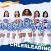 imageDILIBRA 24 Pcs Metallic Cheerleading Pom Poms for Kids Cheerleaders Cheer Pom Poms with Baton Handle Cheering Squad Hand Flower for Adults Team Spirit Sports Game Dancing PartyBlue and White
