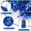 imageDILIBRA 24 Pcs Metallic Cheerleading Pom Poms for Kids Cheerleaders Cheer Pom Poms with Baton Handle Cheering Squad Hand Flower for Adults Team Spirit Sports Game Dancing PartyBlueRed