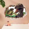 imageDILIBRA 3D Cracked Large Forest Dinosaur Wall Sticker SelfAdhesive Broken Smashed Dinosaur Decorative Mural for Boys Bedroom Baby Kids Nursery