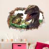 imageDILIBRA 3D Cracked Large Forest Dinosaur Wall Sticker SelfAdhesive Broken Smashed Dinosaur Decorative Mural for Boys Bedroom Baby Kids Nursery