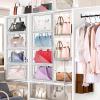 imageDILIBRA 4 Packs Clear Plastic Handbag Storage Organizer for Closet Acrylic Display Case for Purse and Handbag Stackable Storage Boxes Bag Organizer with Magnetic Door for Purse Clutch Wallet Hats4 Packs Medium