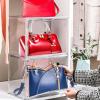 imageDILIBRA 4 Packs Clear Plastic Handbag Storage Organizer for Closet Small Acrylic Display Box for Handbag Stackable Storage Boxes Bag Organizer with Magnetic Door for Purse Clutch Wallet Book2 Packs XLarge  2 Packs XXLarge