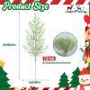 imageDILIBRA 72PCS Artificial Pine Branches Spring Greenery Stems Faux Pine Branches Fake Christmas Pine DIY Cedar Picks for Holiday Garland Wreath Vase Craft Home Kitchen Garden DecorationsGreen With Snowflakes