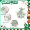 imageDILIBRA 72PCS Artificial Pine Branches Spring Greenery Stems Faux Pine Branches Fake Christmas Pine DIY Cedar Picks for Holiday Garland Wreath Vase Craft Home Kitchen Garden DecorationsLarge Green With Snowflakes