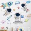imageDILIBRA Astronaut Wall Stickers Planet Space Walk Spaceship DIY Art Vinyl Removable Murals Wall Decals Cute Cartoon Spaceman Cosmonaut Art Wallpaper for Kids Boys Bedroom Playing RoomE