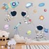 imageDILIBRA Astronaut Wall Stickers Planet Space Walk Spaceship DIY Art Vinyl Removable Murals Wall Decals Cute Cartoon Spaceman Cosmonaut Art Wallpaper for Kids Boys Bedroom Playing RoomE