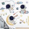 imageDILIBRA Astronaut Wall Stickers Planet Space Walk Spaceship DIY Art Vinyl Removable Murals Wall Decals Cute Cartoon Spaceman Cosmonaut Art Wallpaper for Kids Boys Bedroom Playing RoomD