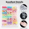 imageDILIBRA Bead Organizer Box 62Pcs Small Bead Storage Containers Plastic Cases with Hinged Lid Rectangle Clear Diamond Painting Storage Containers for Jewelry DIY Crafts Bracelet Seeds Nail2 Pack 60 Pcs