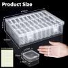 imageDILIBRA Bead Organizer Box 62Pcs Small Bead Storage Containers Plastic Cases with Hinged Lid Rectangle Clear Diamond Painting Storage Containers for Jewelry DIY Crafts Bracelet Seeds Nail2 Pack 60 Pcs