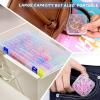 imageDILIBRA Bead Organizer Box 92 Pcs Small Bead Organizers and Storage Plastic Cases Mini Clear Bead Storage Containers Boxes with Hinged Lid for Diamond Painting Accessories Bead Jewelry DIY Crafts2 Pack 92 Organizers