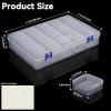imageDILIBRA Bead Organizer Box 92 Pcs Small Bead Organizers and Storage Plastic Cases Mini Clear Bead Storage Containers Boxes with Hinged Lid for Diamond Painting Accessories Bead Jewelry DIY Crafts2 Pack 92 Organizers
