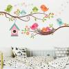 imageDILIBRA Colorful Bird on The Branch Wall Stickers Peel and Stick Creative Bird Wall Decals DIY Vinyl Art Murals for Nursery Kids Bedroom Living Room Classroom Preschool PlayroomRobin Bird