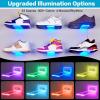 imageDILIBRA Set of 6 Floating Shoe Display Shelf with Lights Glow Color Changing Clear Acrylic Shoe Shelf for Wall Levitating Sneaker Shelves Wall Mount for Display Your Top Shoes Collection6pcsclear