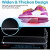imageDILIBRA Set of 6 Floating Shoe Display Shelf with Lights Glow Color Changing Clear Acrylic Shoe Shelf for Wall Levitating Sneaker Shelves Wall Mount for Display Your Top Shoes Collection6pclear