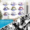 imageDILIBRA Set of 6 Floating Shoe Display Shelf with Lights Glow Color Changing Clear Acrylic Shoe Shelf for Wall Levitating Sneaker Shelves Wall Mount for Display Your Top Shoes Collection12pcsclear