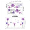 imageDandelion Plant Wall Decals Flying Violet Flowers Butterflies Dragonfly Wall Stickers DILIBRA Removable Peel and Stick DIY Art Vinyl Mural for Classroom Kids Bedroom Bathroom Nursery Home Decor