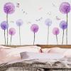 imageDandelion Plant Wall Decals Flying Violet Flowers Butterflies Dragonfly Wall Stickers DILIBRA Removable Peel and Stick DIY Art Vinyl Mural for Classroom Kids Bedroom Bathroom Nursery Home Decor