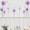 imageDandelion Plant Wall Decals Flying Violet Flowers Butterflies Dragonfly Wall Stickers DILIBRA Removable Peel and Stick DIY Art Vinyl Mural for Classroom Kids Bedroom Bathroom Nursery Home Decor
