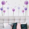 imageDandelion Plant Wall Decals Flying Violet Flowers Butterflies Dragonfly Wall Stickers DILIBRA Removable Peel and Stick DIY Art Vinyl Mural for Classroom Kids Bedroom Bathroom Nursery Home Decor