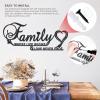 imageFamily Sign Black Metal Wall Decor DILIBRA Family Where Life Begins and Love Never Ends Word Wall Art Home Decor Iron Letters Quotes Wall Hanging Decoration for Living Room Dining Room