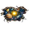 image3D Broken Cosmic Galaxy Wall Decals Magic Milky Way Outer Space Planet Wall Stickers Creative Stars and Solar System Wallpaper for Kids Boys Floor Ceiling Living Room Bedroom Home DecorPlanet1