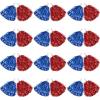 imageDILIBRA 24 Pcs Metallic Cheerleading Pom Poms for Kids Cheerleaders Cheer Pom Poms with Baton Handle Cheering Squad Hand Flower for Adults Team Spirit Sports Game Dancing PartyBlueRed