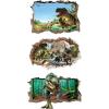 imageDILIBRA 3PCS 3D Broken Giant Dinosaur Wall Sticker Simulation Crack Hole Dinosaur Wall Decal SelfAdhesive Cracked Smashed Wall Decor Mural for Boys Bedroom Baby Kids Nursery