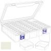 imageDILIBRA Bead Organizer Box 92 Pcs Small Bead Organizers and Storage Plastic Cases Mini Clear Bead Storage Containers Boxes with Hinged Lid for Diamond Painting Accessories Bead Jewelry DIY Crafts1 Pack 46 Organizers
