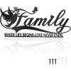 imageDILIBRA Family Sign Black Metal Wall Decor Family Where Life Begins and Love Never Ends Word Wall Art Home Decor Iron Letters Quotes Wall Hanging Decoration for Living Room Dining Room
